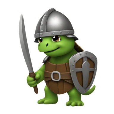 Viking turtle wearing a helmet sticker