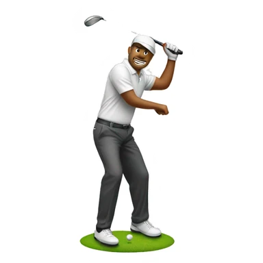 Golfer swinging a club sticker