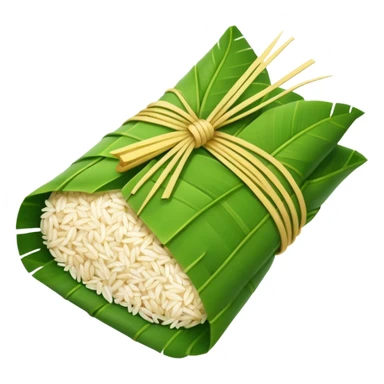 rice wrapped in banana leaf sticker