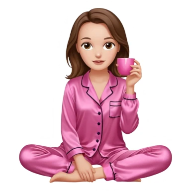 ultra k quality leighton meester pink silk pyjamas  sticker