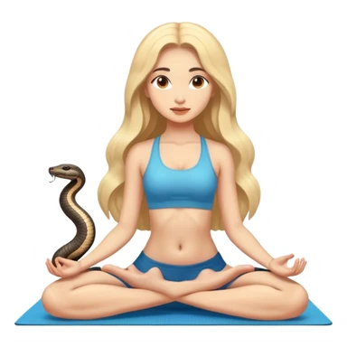 A girl doing yoga with a co sticker