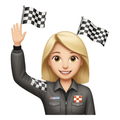 SONO UN DIRETTORE DI GARA AUTO E SBANDIERO CON LA BANDIERA A SCACCHI PUOI GENERARE MENTRE SBANDIERO AUTO   E LE AUTO? sticker