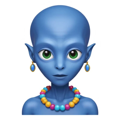 alien living in desert, colorful, accessories, just face  sticker