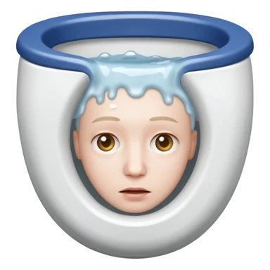 Head in a toilet sticker