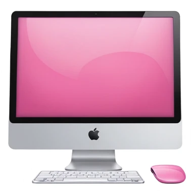 ultra realistic pink imac sticker
