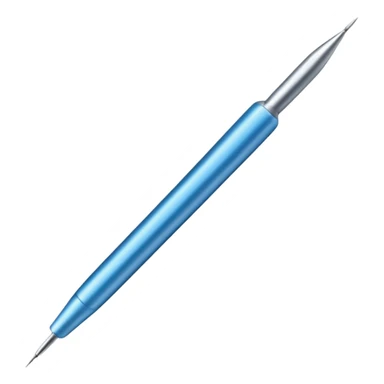 sewing needle with blue thread sticker