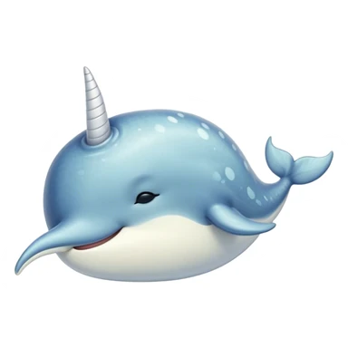 Meme-Worthy Cute Sleeping Narwhal Portrait Emoji, Head resting peacefully with a contented smile, showcasing a streamlined, mottled body with a softly spiraled ivory tusk and eyes gently closed in serene slumber, Simplified yet adorably endearing features, highly detailed, glowing with a soft, drowsy arctic light, high shine, relaxed and utterly lovable, stylized with an air of playful laziness, soft glowing outline, capturing the essence of a sleeping narwhal that feels destined to become the next viral icon of adorable rest! sticker