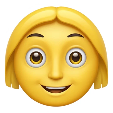 yellow face with long eyelashes sticker