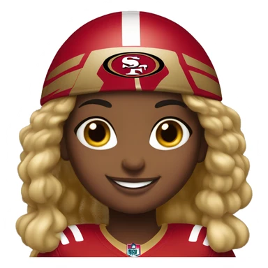 smiling girl 49ers sticker