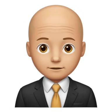 CUte bald man in suit sticker