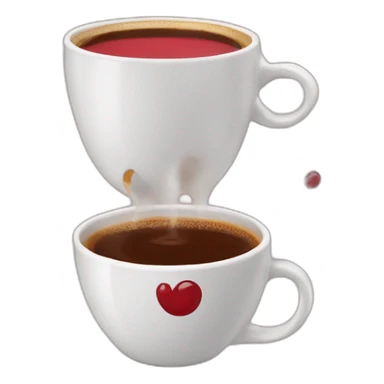 Tasse de café rouge sticker