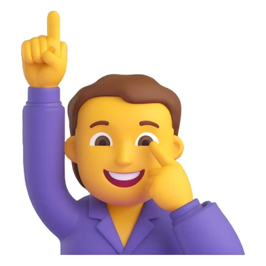 yellow round face mocking smile right hand raised to forehead forming L with thumb and index finger loser gesture sticker