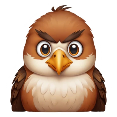 Frowning bird  sticker