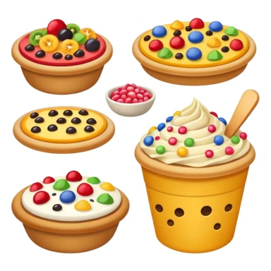 colorful toppings sticker