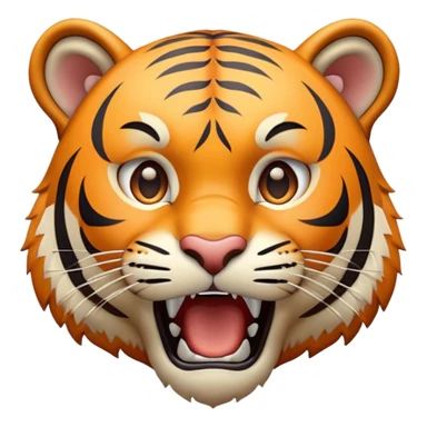tiger face Poggers meme with surprised open mouth for Twitch emote sticker