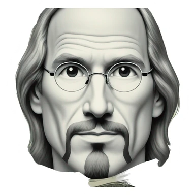 Steve Jobs on a one dollar bill  sticker