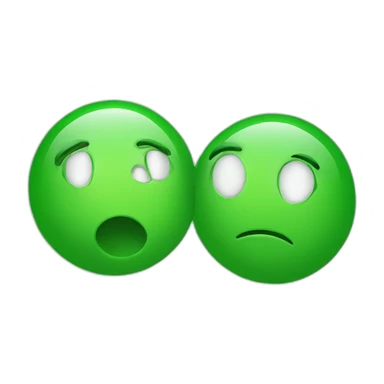 Two green Talking to each other sticker