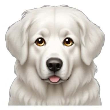 Pyrenees mountain dog White one eye sticker