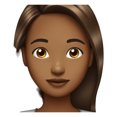 Girl with highlights in her har caramel and dark brown  sticker