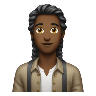 feminine presenting young man sticker