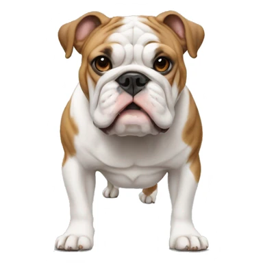 english bulldog standing with two legs up sticker