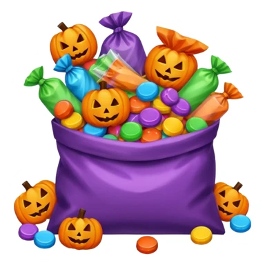 Halloween candies and candy bags sticker