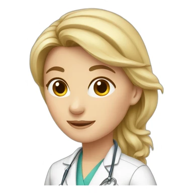 female-caucasian-veterinarian sticker