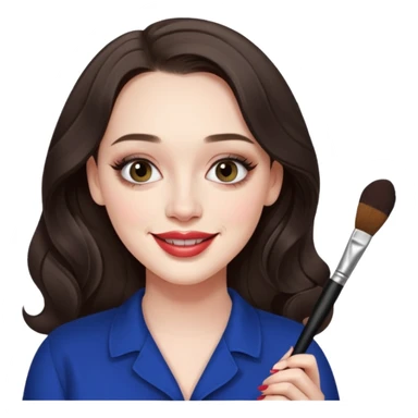 Kat Dennings doing make up sticker