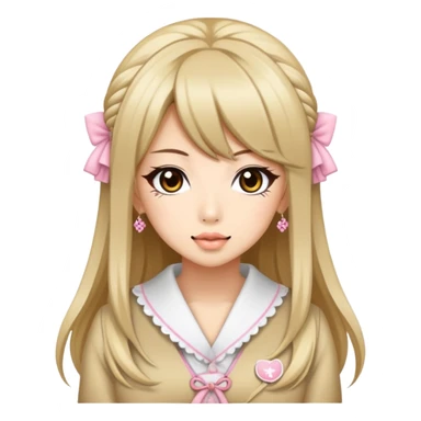 japanese gyaru girl  sticker