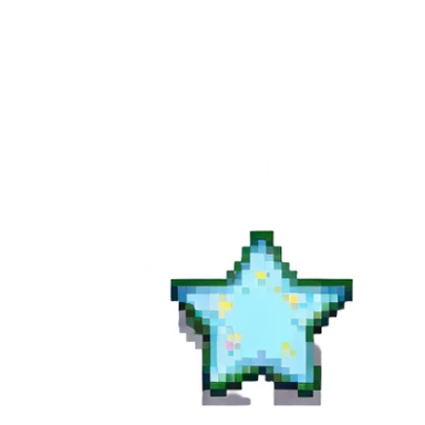 pixelated star sticker