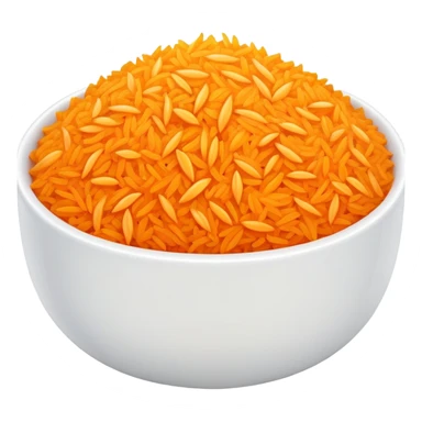 bowl of bright orange rice sticker