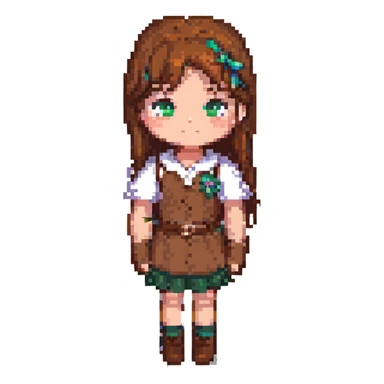 brown haired girl sticker