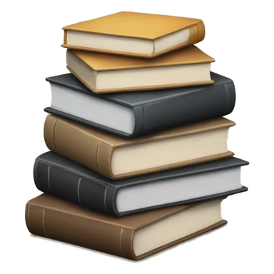neutral stack of books sticker