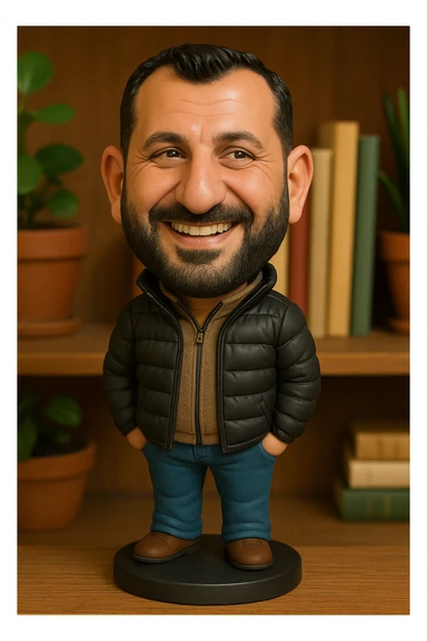 Create a bobblehead with the reference. sticker