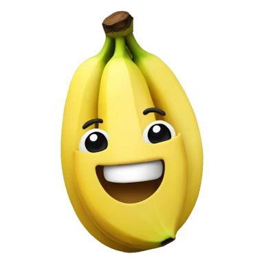 a banana with a smiling face sticker
