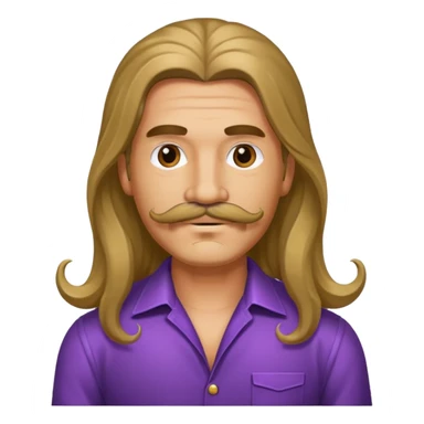 long haired man with mustache with night club outfits sticker