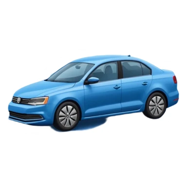A **simple emoji-style icon** of a **blue multipocket folder**, clean and minimal, with **layered inner tabs**, subtle shading, and a **small blue Volkswagen Jetta car symbol** on the front. blue folder
 sticker
