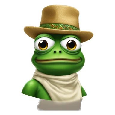Pepe The Frog with a peruvian chullo sticker