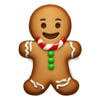 gingerbread cookie with candycane sticker