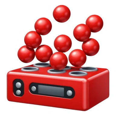 red gacha machine balls sticker