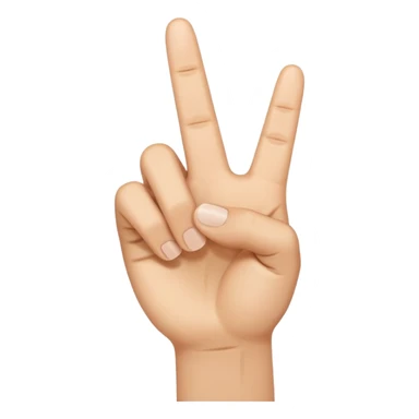 Two fingers hand middle to be on and others off sticker