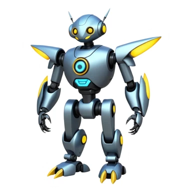 Modern Cyber Lombax-Fakémon-creature, full body sticker