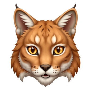 A high-resolution photo-realistic digital illustration of a majestic lynx, chesdt upward  sticker