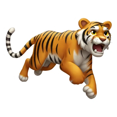 tiger running scared sticker
