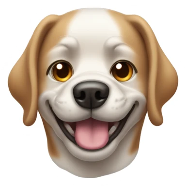 two eyes winking dog face  sticker