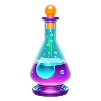 Clash of Clans aesthetic: Cinematic Playful Sci-fi Health Potion Emoji, rendered in a 3D vector-style similar to standard emojis with minimal shading and bold, simplified shapes. A compact, futuristic vial with a glowing neon liquid and sleek contours, softly glowing with a healing cosmic charm. Simplified yet unmistakably iconic, highly detailed and consistent, glowing with a soft radiant glow and high shine. Stylized with a touch of futuristic alchemy and a soft glowing outline, capturing the essence of a vital energy elixir with a playful, interstellar spirit! sticker