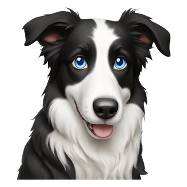 Border collie dog with blue eyes sticker