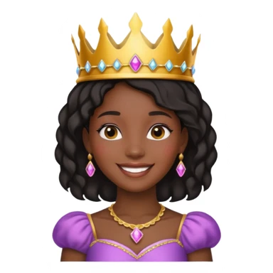 Black girl princess sticker