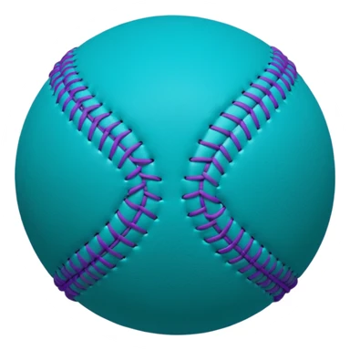 Softball with teal and purple  sticker