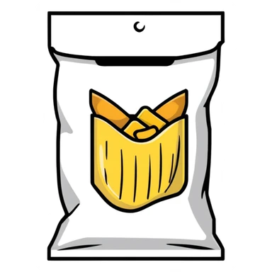 snack chip bag hiding behind database sticker